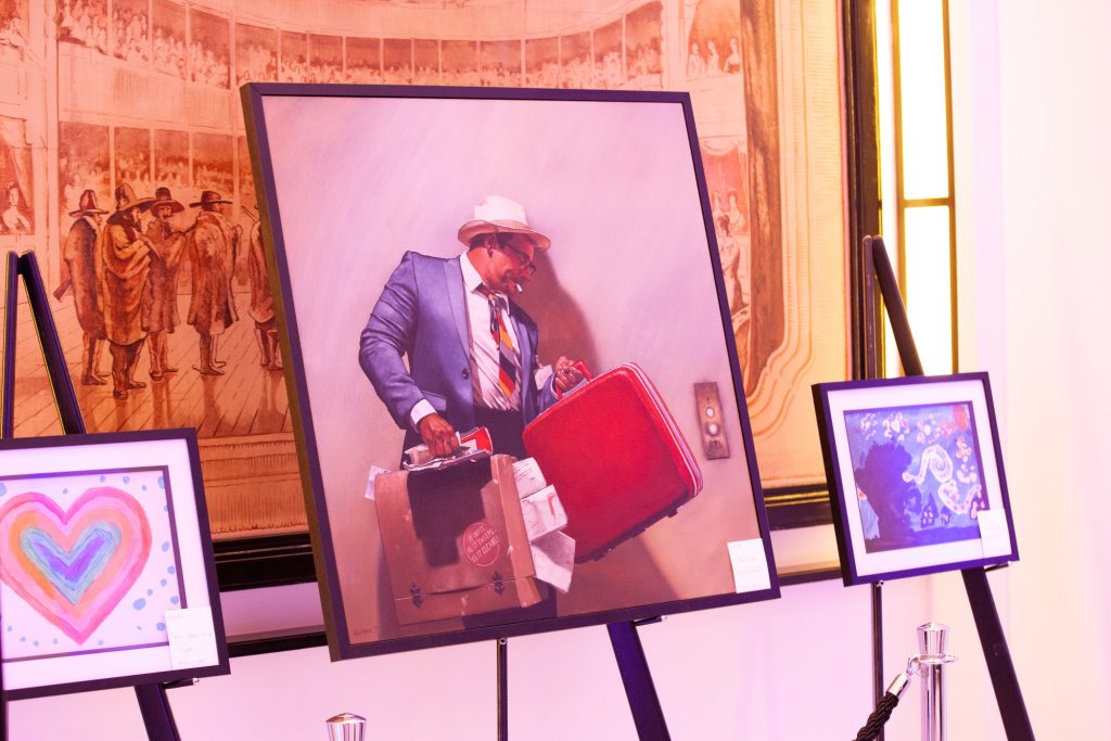 Paintings “Love” by Jelica Vukovic (4yrs old), “The Traveler” by William Rochfort, “A starry night” by Konstantin Vukovic (6yrs old)